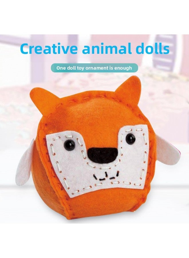Doll Doll Doll Cut-free Non-woven DIY Material Bag Educational Plush Toy Handmade Gift For Kindergarten-Color:DIY Fox 36388 - Image 1