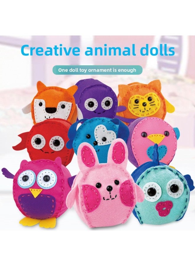 Doll Doll Doll Cut-free Non-woven DIY Material Bag Educational Plush Toy Handmade Gift For Kindergarten-Color:DIY Fox 36388 - Image 2