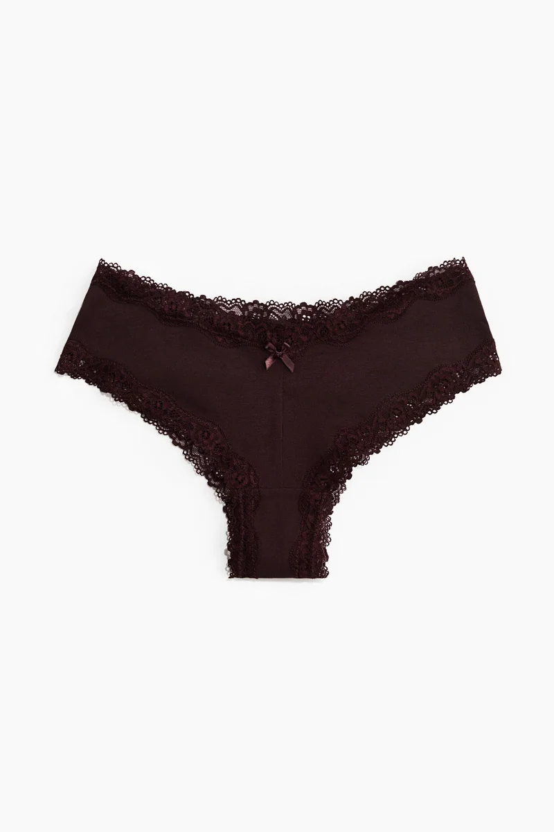 H&M 5-pack cotton and lace hipster briefs