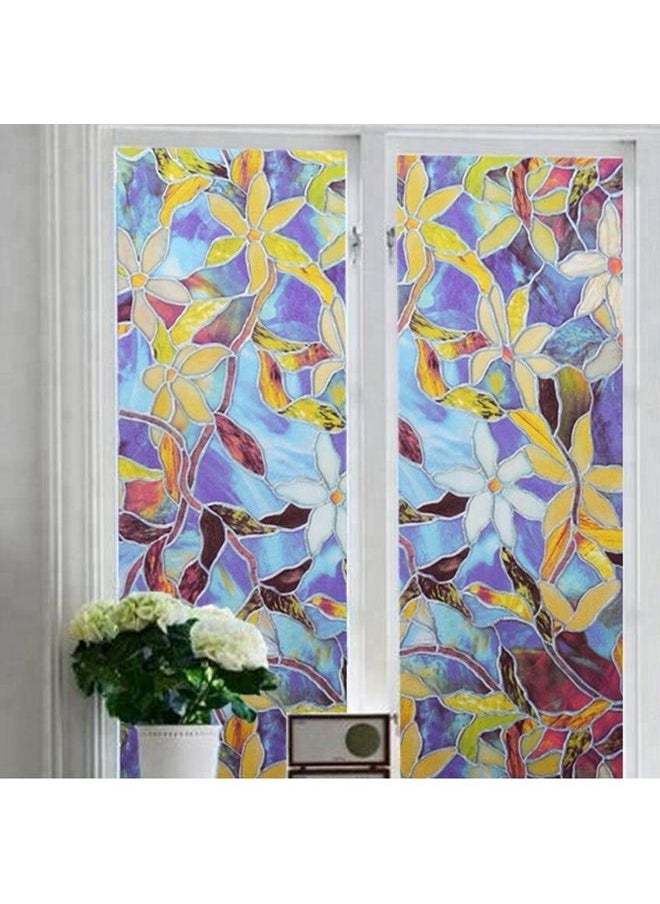 Glue Static Decorative Window Film Multicolour 30x100cm