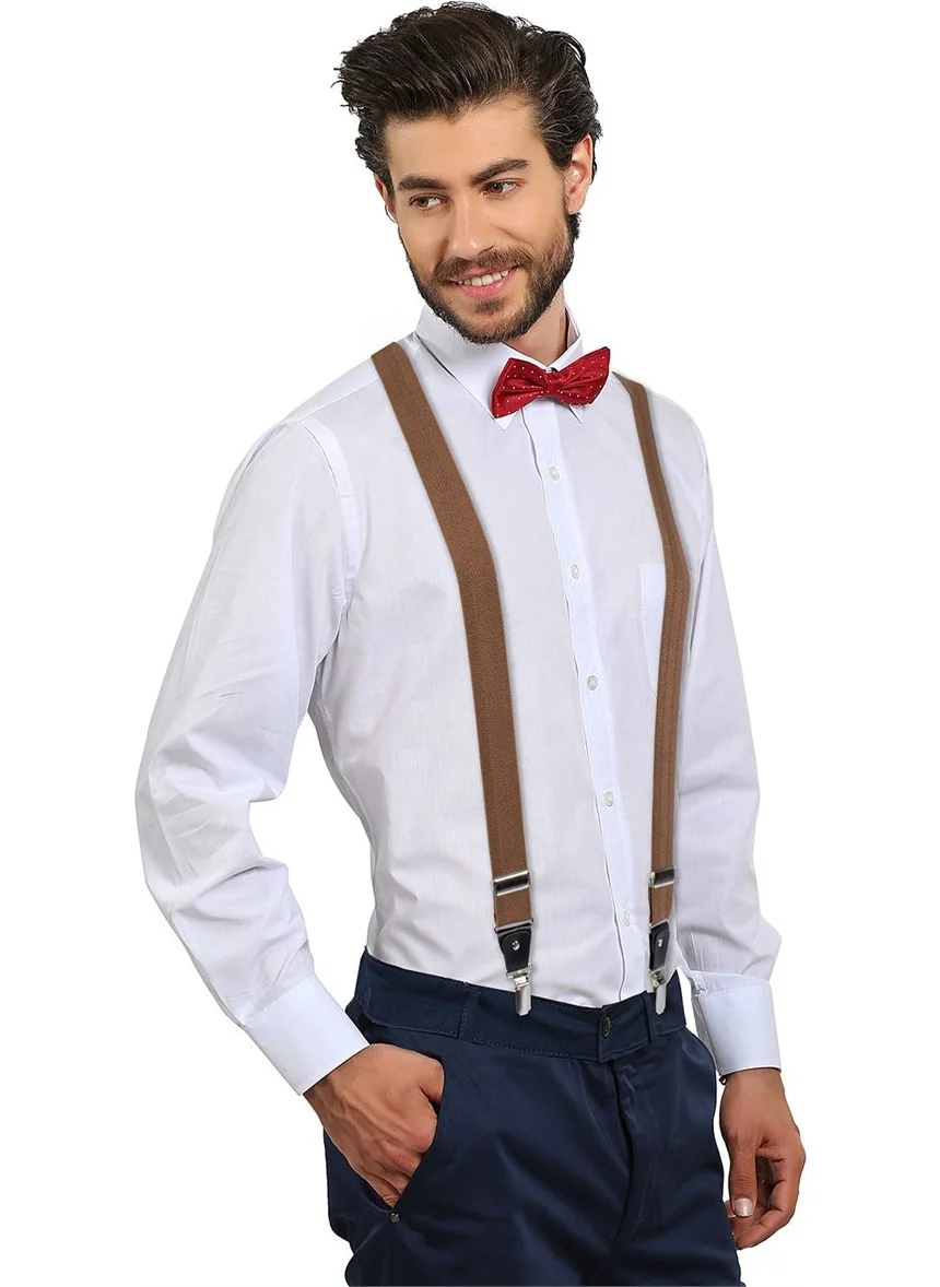 Tudors Brown Plain Men's Trouser Suspenders