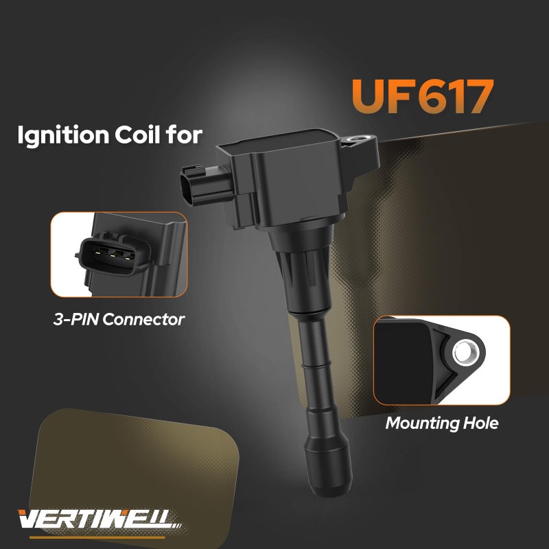 Vertiwell Set of 6 Ignition Coil Pack and Iridium Platinum Spark Plugs Compatible with Nissan 370Z INFINITI G37 Q50 Q60 Q70 Q70L QX50 QX70 M37 EX37 FX37 Q40 2008-2017 2018 2019 2020 3.7 V6 Replaces UF617 90174 - Image 2