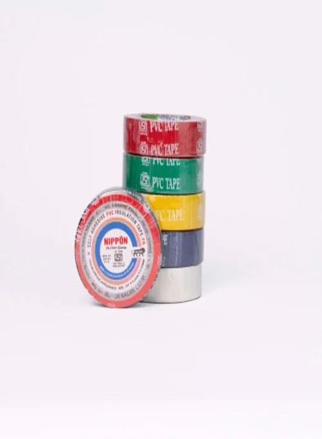 NIPPON PVC Electrical Tape – Flame Retardant, Strong Insulation for Wiring, Electrical Repairs, and DIY Projects! MultiColor Pack of 30 - Image 2