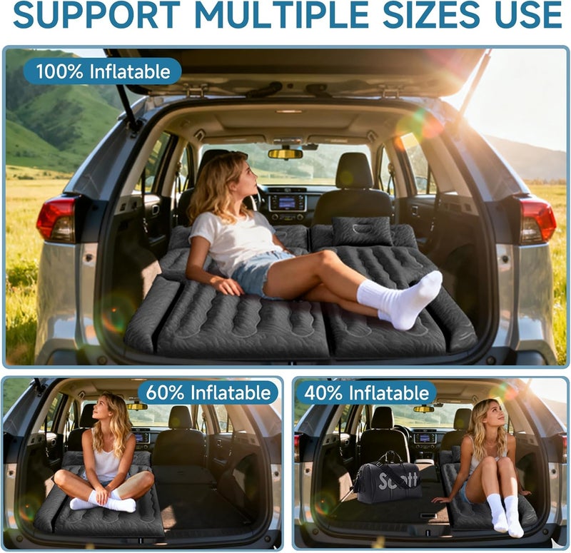 DikaSun Inflatable SUV Air Mattress Bed with Car Pump and Pillows - Image 2