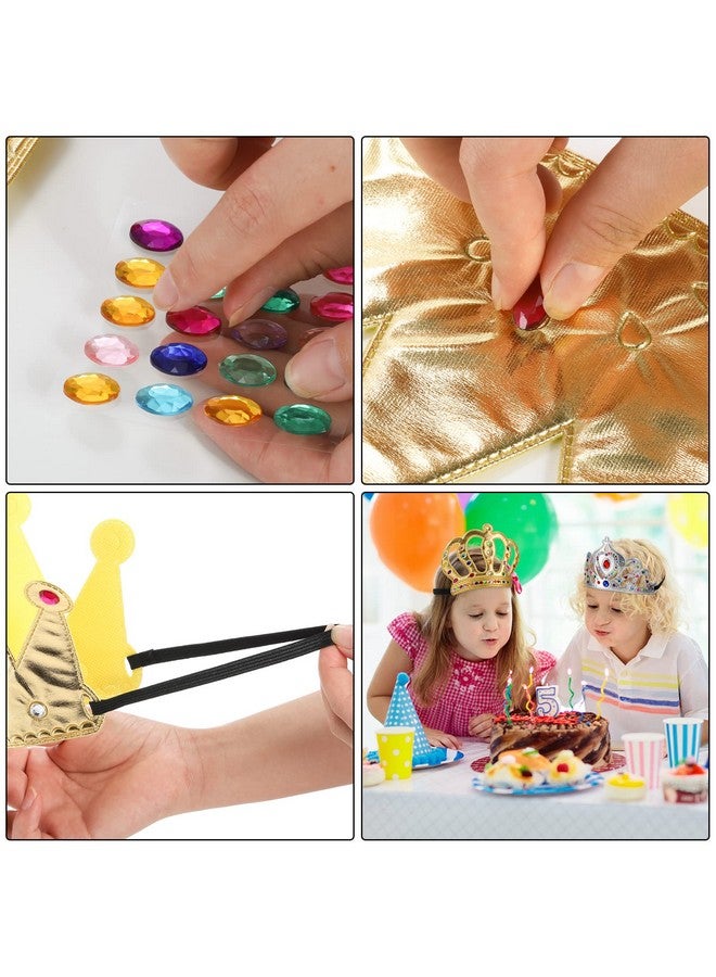 Frcctre 24 Pcs Foam Crowns Set, Diy Foam Princess Tiaras And Crowns, Make Your Own Crowns Set With Crystal Diamond Sticker Birthday Party Decoration Favor Supplies For Kids And Adults - Image 4