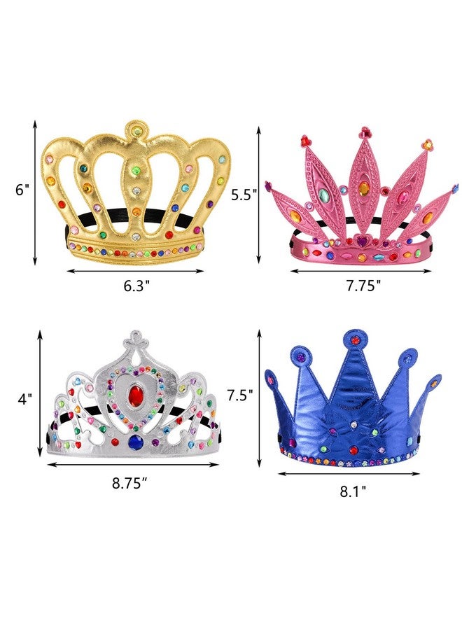 Frcctre 24 Pcs Foam Crowns Set, Diy Foam Princess Tiaras And Crowns, Make Your Own Crowns Set With Crystal Diamond Sticker Birthday Party Decoration Favor Supplies For Kids And Adults - Image 2