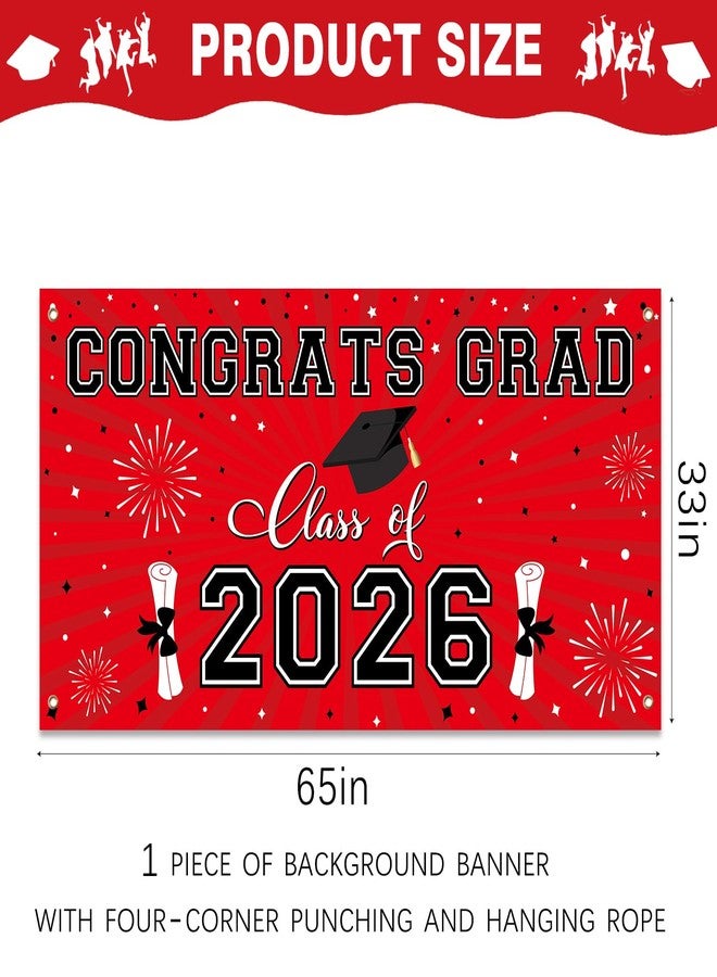 Amplov Apmlov Graduation Decorations Class of 2025-72 pcs Red, Black, and White Graduation Party Supplies | Balloon Arch Kit, Balloon Boxes, Grad Banner for High School College Graduation Party Decor - Image 4