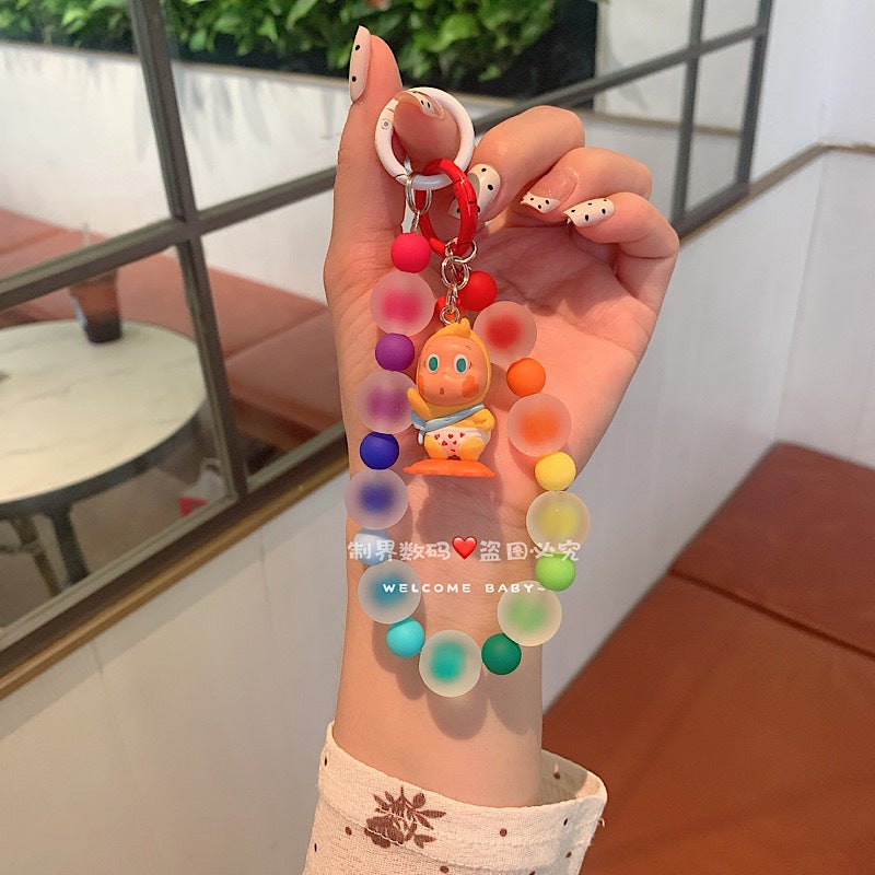 Rainbow Beaded Phone Strap Wristlet - Image 2