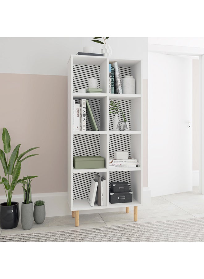 هوم بوكس دولاب خزانة كتب خشب  Mdp 15 مم اللون أبيض 29.4 × 38 × 108 سم - Image 1