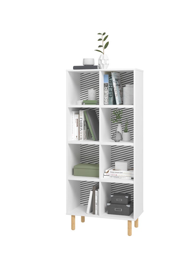 هوم بوكس دولاب خزانة كتب خشب  Mdp 15 مم اللون أبيض 29.4 × 38 × 108 سم - Image 2