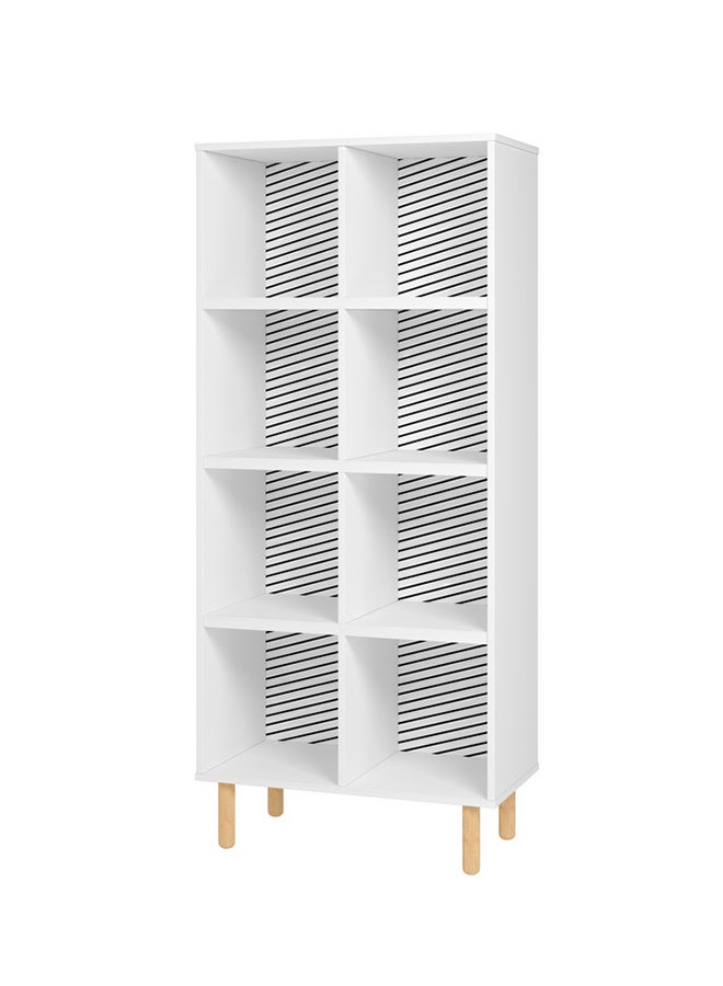 هوم بوكس دولاب خزانة كتب خشب  Mdp 15 مم اللون أبيض 29.4 × 38 × 108 سم - Image 3