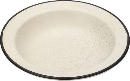 VolCraft™ Ceramic Hand-Painted Deep Pasta Plate| Soup Plate | Snack Plate | Size 7 inch |Microwave Safe, Oven Safe |Set of 4 Plates(White Marble Matte) - Image 3