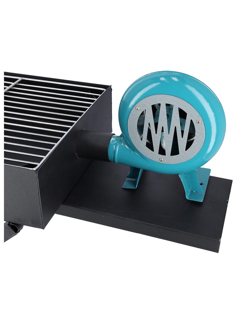 إسكدنيا شواية فحم قابلة للطي مع منفاخ - حامل شواء حديدي متين RF10354 للتخييم والنزهات والطهي في الهواء الطلق، م كباب محمول على الطاولة - Image 5