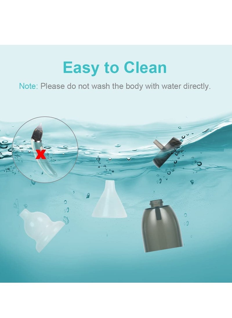 Generic Baby Nasal Aspirator, Electric Baby Nose  er Nose Cleaner with 5 Suction Levels and 2 Silicone Tips, Rechargeable Snot  er Anti-backflow Nose Vacuum Cleaner for Newborns, Toddlers (Blue)  - Image 2