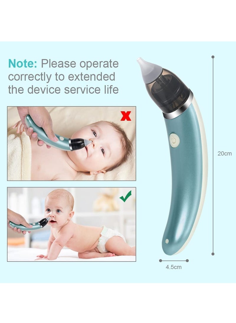 Generic Baby Nasal Aspirator, Electric Baby Nose  er Nose Cleaner with 5 Suction Levels and 2 Silicone Tips, Rechargeable Snot  er Anti-backflow Nose Vacuum Cleaner for Newborns, Toddlers (Blue)  - Image 5