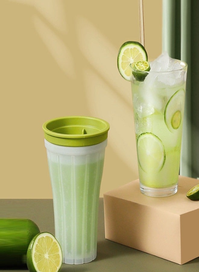 Slushie Maker Cup,Magic Quick Frozen Smoothies Cup, Cooling Cup, Double Layer Squeeze Slushy Maker Cup, Homemade Milk Shake Ice Cream Maker - Image 1