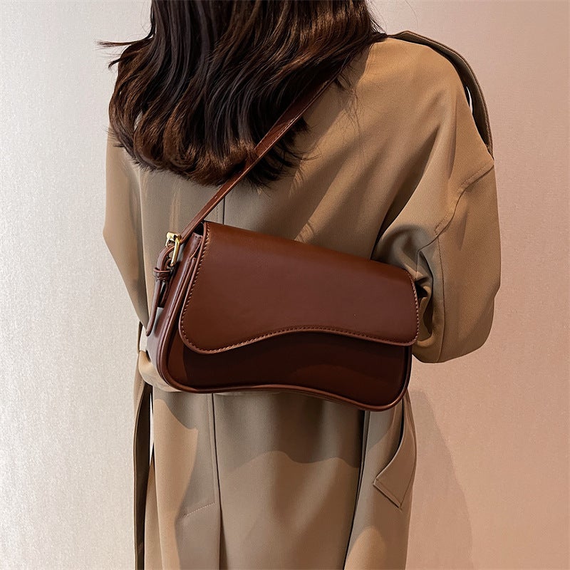 High-Quality New Flip-Top Magnetic Buckle Shoulder Bag For Work And Commuting, Fashionable And Simple Women'S Bag, Armpit Bag, Cross-Body Handbag - Image 5