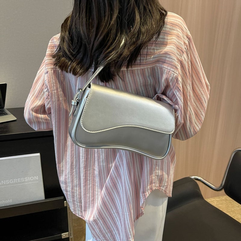 High-Quality New Flip-Top Magnetic Buckle Shoulder Bag For Work And Commuting, Fashionable And Simple Women'S Bag, Armpit Bag, Cross-Body Handbag - Image 4