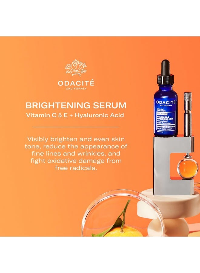 Odacite Brightening Vitamin C & Hyaluronic Facial Serum - Anti-Aging Facial Serum Targets Loss of Firmness & Dark Spots - Squalane, Vitamin E & Neroli Floral Water for Smooth Skin - 1 Fl Oz - Image 2