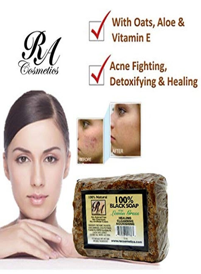 RA Cosmetics 100% Black Soap, Lemon Grass, 5 oz - Image 5
