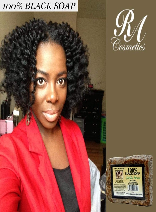 RA Cosmetics 100% Black Soap, Lemon Grass, 5 oz - Image 3