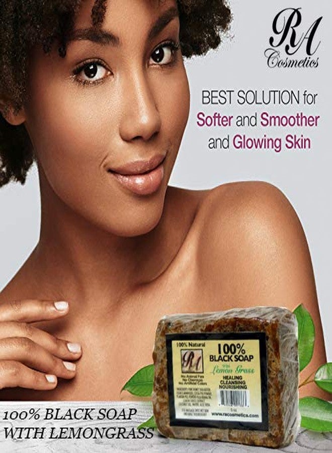 RA Cosmetics 100% Black Soap, Lemon Grass, 5 oz - Image 4