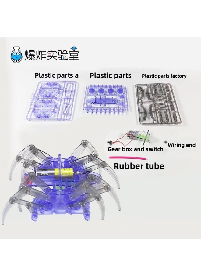 Generic - Science And Technology Small Production Invention Spider Robot Manual Diy Mechanical Gadget Stem Scientific Experiment Suit Toy A-Color:Chinese Version] Spider Robot Plus Battery [color Box] - Image 1
