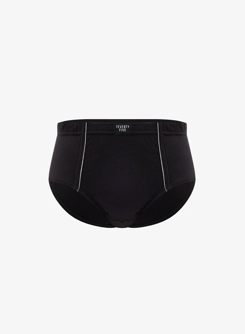 Seventy Five Basics 3 Pack Tab On Waist French Briefs With Antibacterial Finish