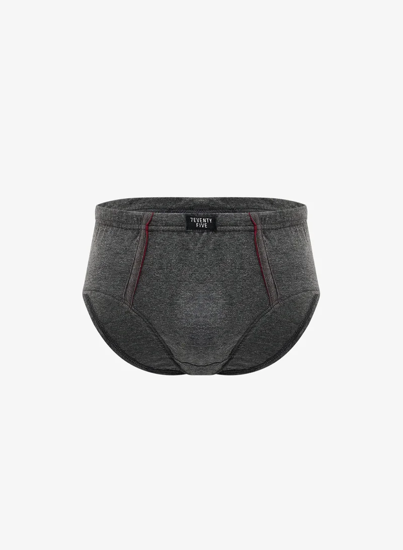 Seventy Five Basics  3 Pack Tab On Waist French Briefs With Antibacterial Finish for Men | Best Price UAE
