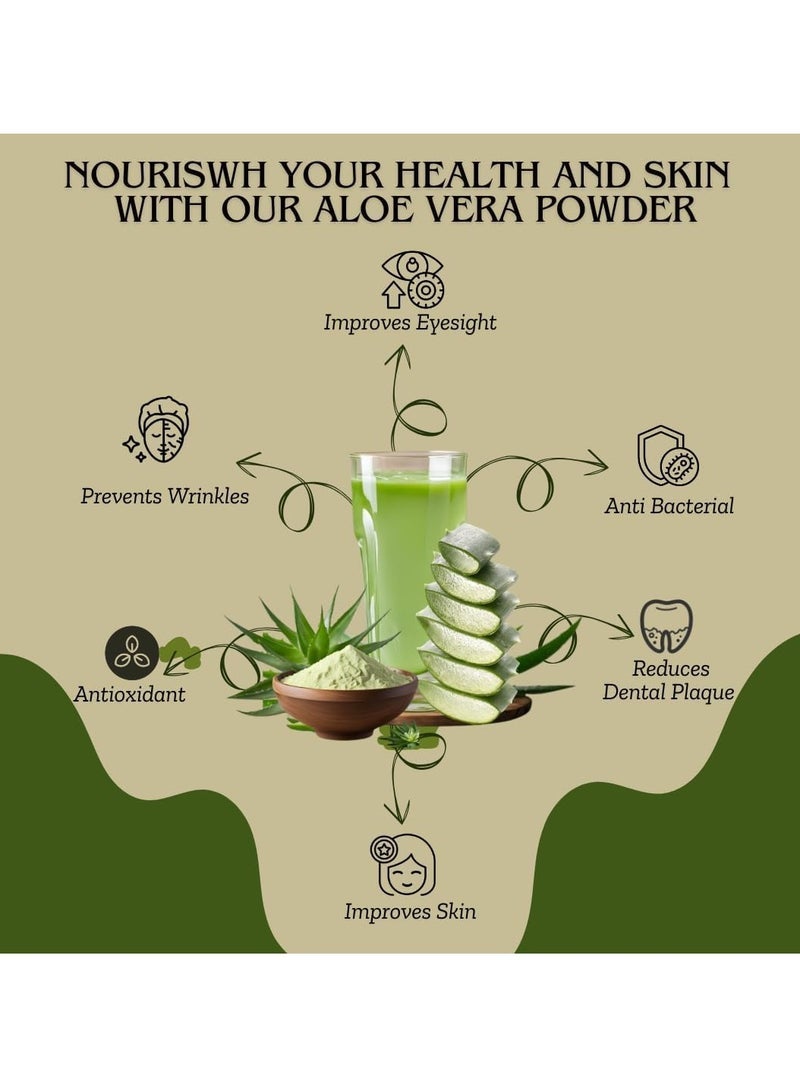 Accessories 22 Aloe Vera Powder (100gm) â€“ 100% Natural | Suitable for Hair & Skin | Hydrates Scalp, Reduces Dandruff & Nourishes Skin | Soothes Irritation, Brightens & Moisturizes | Chemical-Free - Image 5