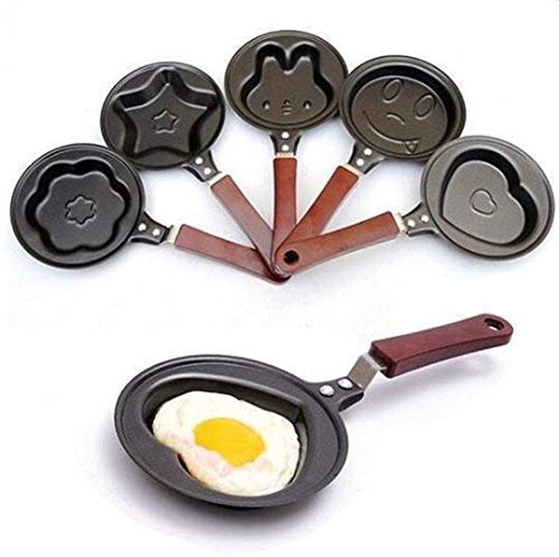 HaRvic HaRvic Mini Egg Frying Pan Designer Omelette Pan Breakfast Pancake Maker 1Piece Multi Design Stainless Steel  - Image 1