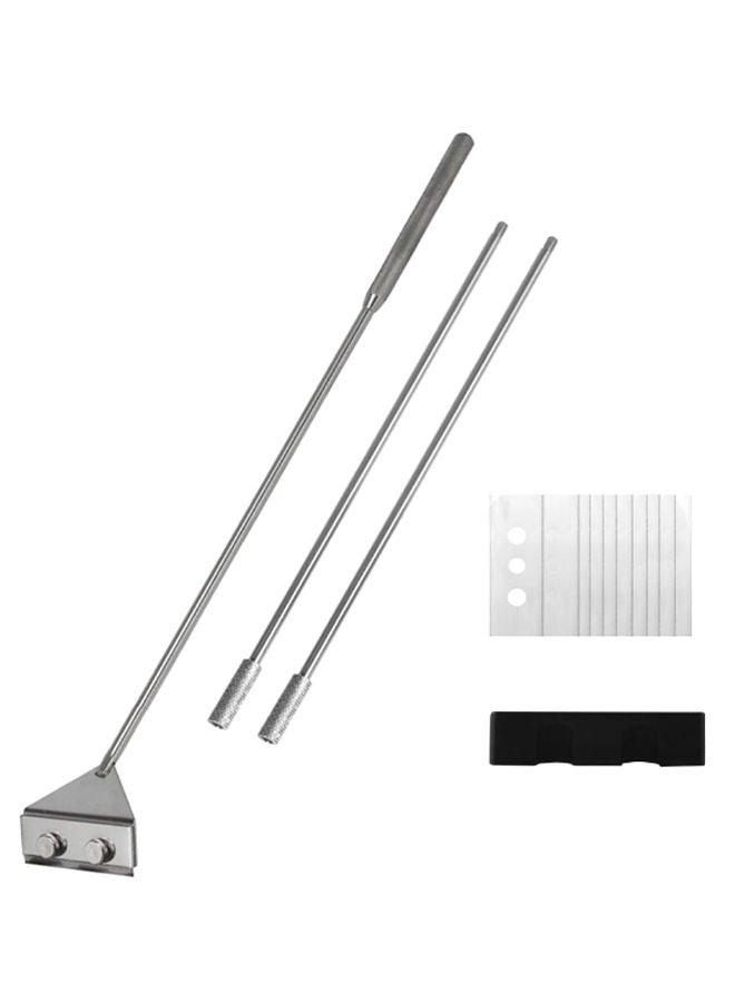 NIBEMINENT Aquarium Algae Scraper Cleaner Kit Silver 90cm - Image 1