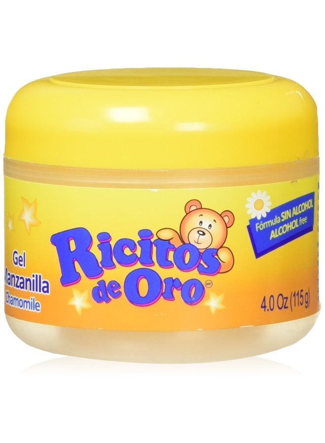 Ricitos de Oro جل شعر مانزانيلا ريسيتوس دي| جل للعناية بالشعر خالي من الكحول للاستخدام اليومي، جل لطيف مع مستخلص البابونج؛ 4.0 أونصات