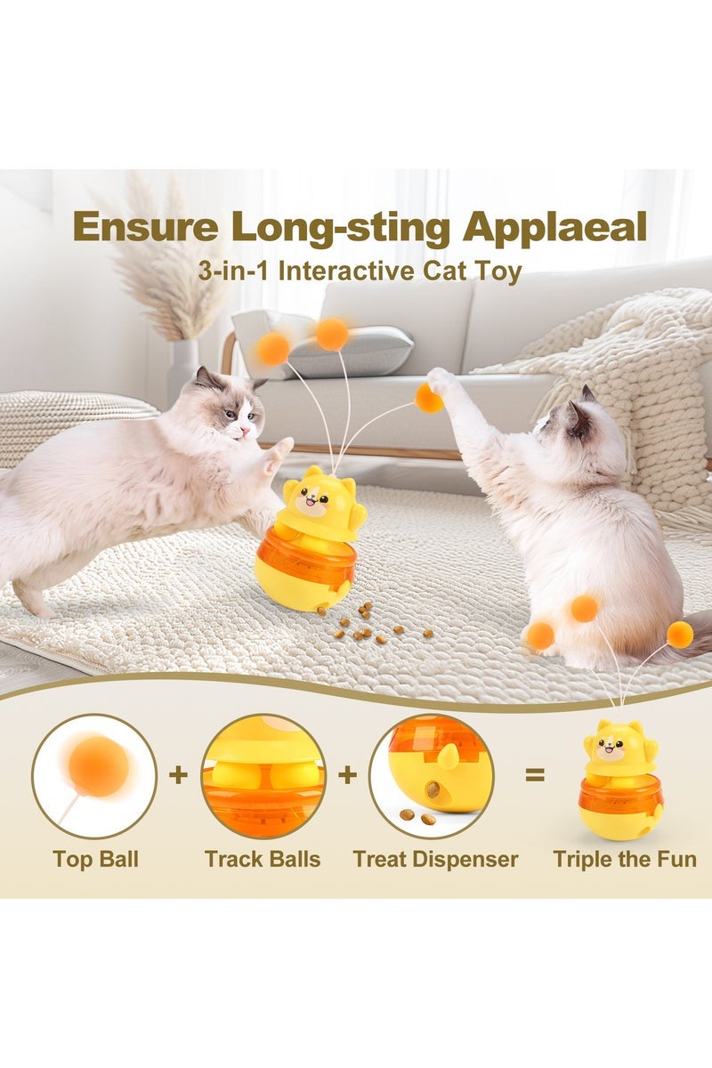 general Cat Teetering Ball with Food Dispenser, Freeze-Dried Snack Toy, Pet Entertainment Food Dispenser - Image 2