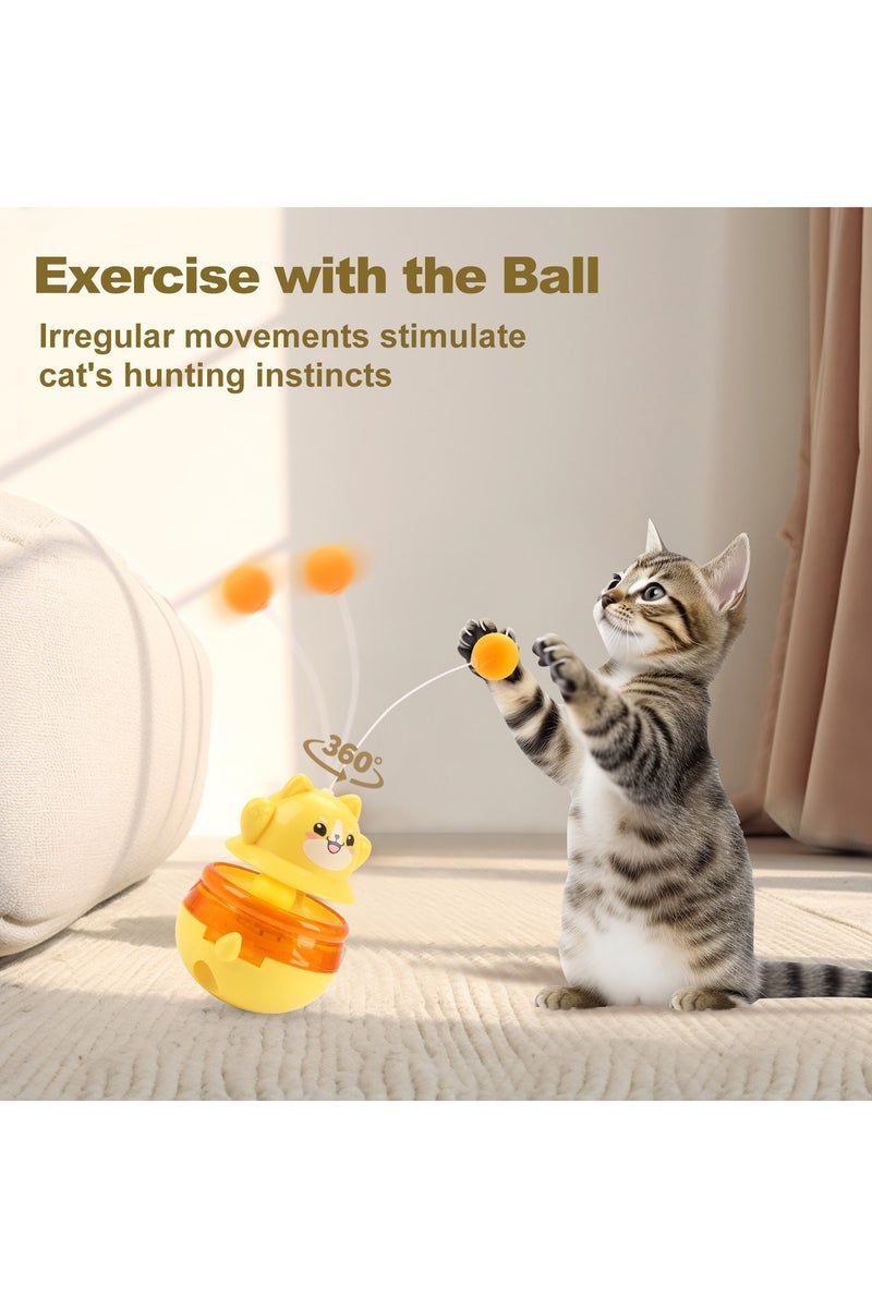 general Cat Teetering Ball with Food Dispenser, Freeze-Dried Snack Toy, Pet Entertainment Food Dispenser - Image 3