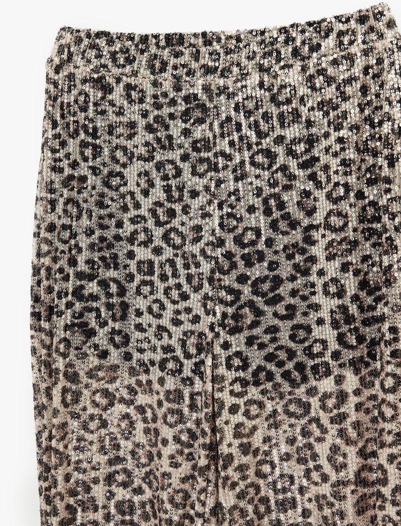 KOTON Leopard Printed Harem Pants - Image 4