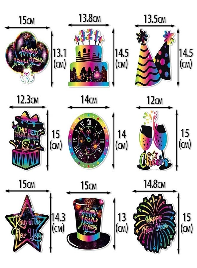 CINRAY Happy New Year Decorations 2025, Neon Happy New Year Banner and Ceiling Hanging Swirls for Nye Decorations 2025 New Years Eve Party Decor Supplies - Image 5