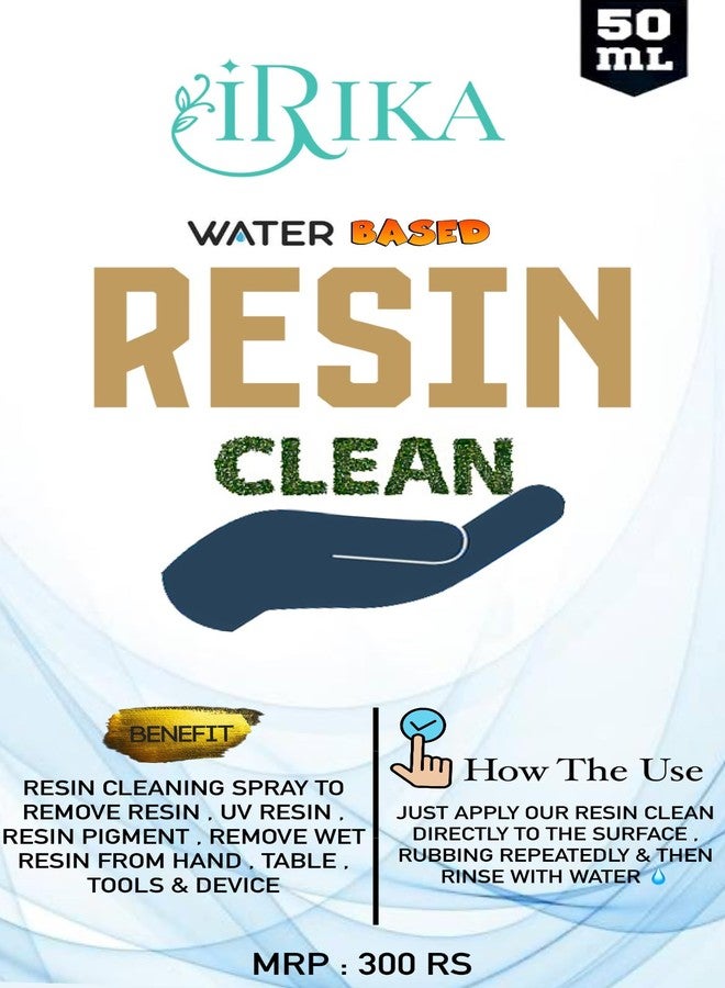 IRIKA RESIN CLEANER/Just Apply our Resin Cleaner Directly to the Hands, Rubbing Repeatedly and Then Rinse with water. / ART AND CRAFT/PACK 1 (50 ML) - Image 4