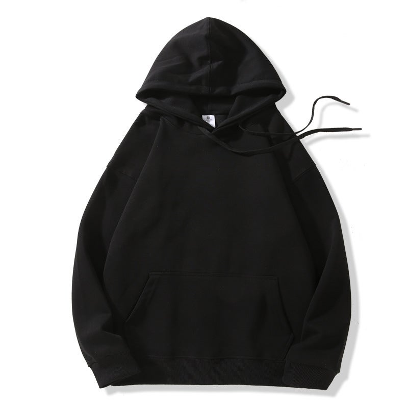 Hooded Sweatshirt, Loose Pure Cotton, Women'S Spring Velvet Off-Shoulder Hoodie, Same Style For Men And Women, Korean Casual And Versatile - Image 1