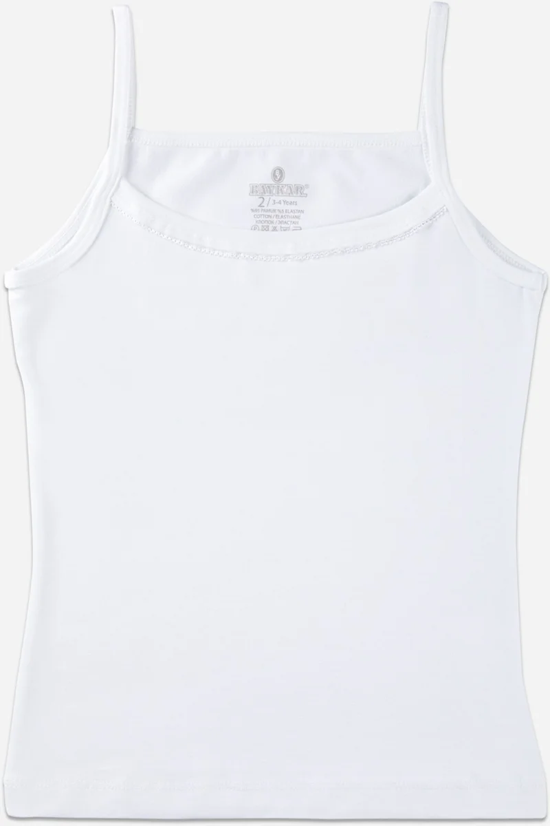 Baykar Girls Plain Undershirt 3 Piece Set 4538 White