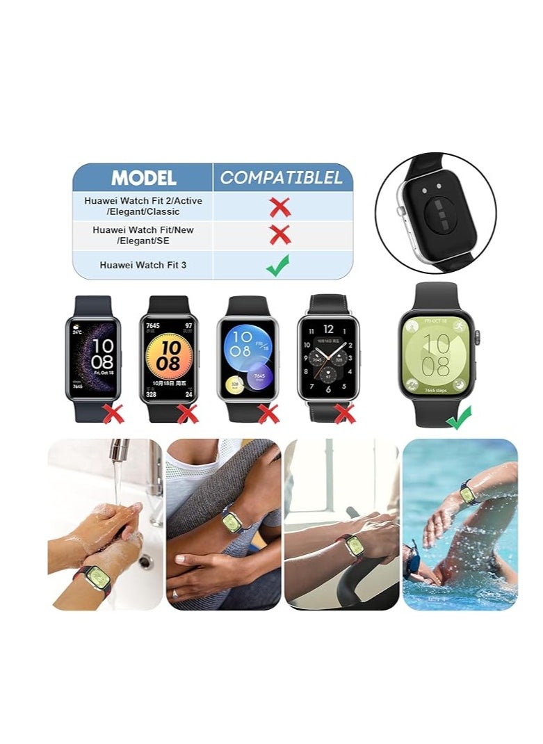 Strap Compatible with Huawei Watch Fit 3, Soft TPU Watch Strap, Strap Replacement [innovative design]