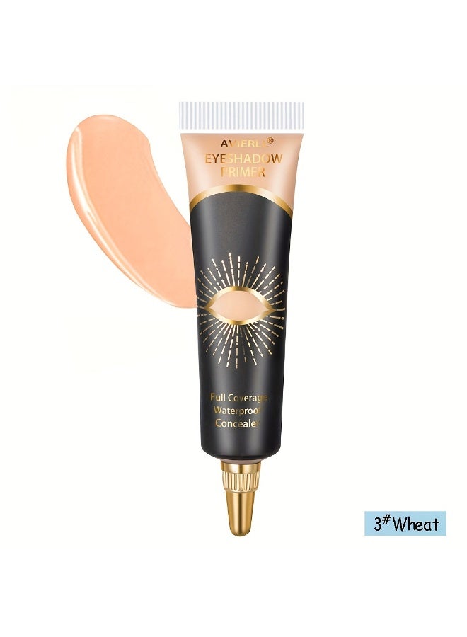 Avierll Full Coverage Waterproof Eye Shadow Primer & Concealer, 3# Wheat, 1 Piece - Image 1