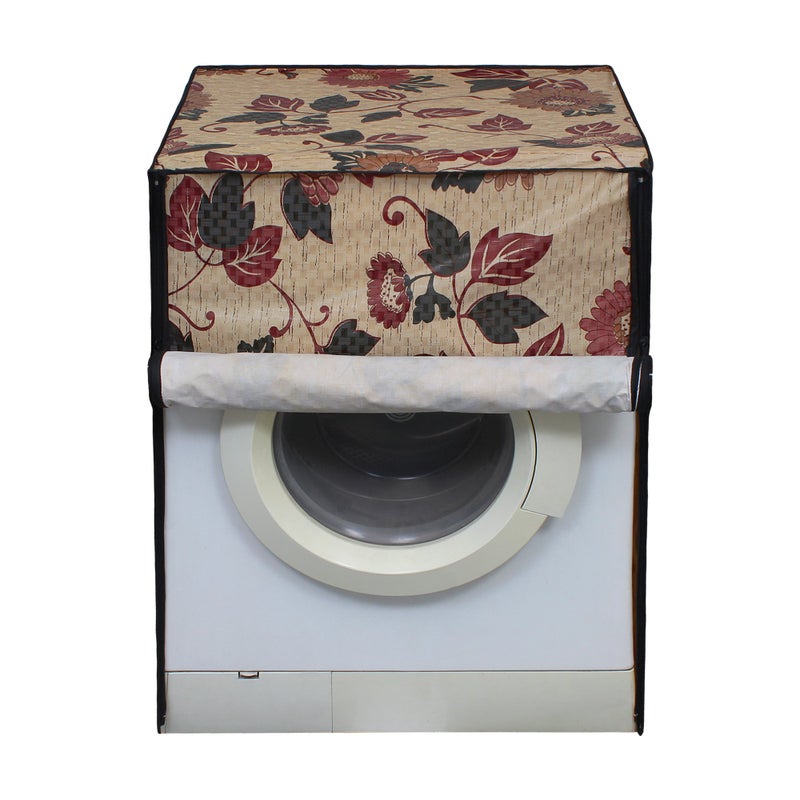 Lithara PVC Front Load Fully Automatic Washing Machine Cover For 6 kg, 6.2 Kg, 6.5 Kg, 7 Kg | Size : 58.4 x 58.4 x 88.9 Cm | (Multicolor Design03) - Image 5
