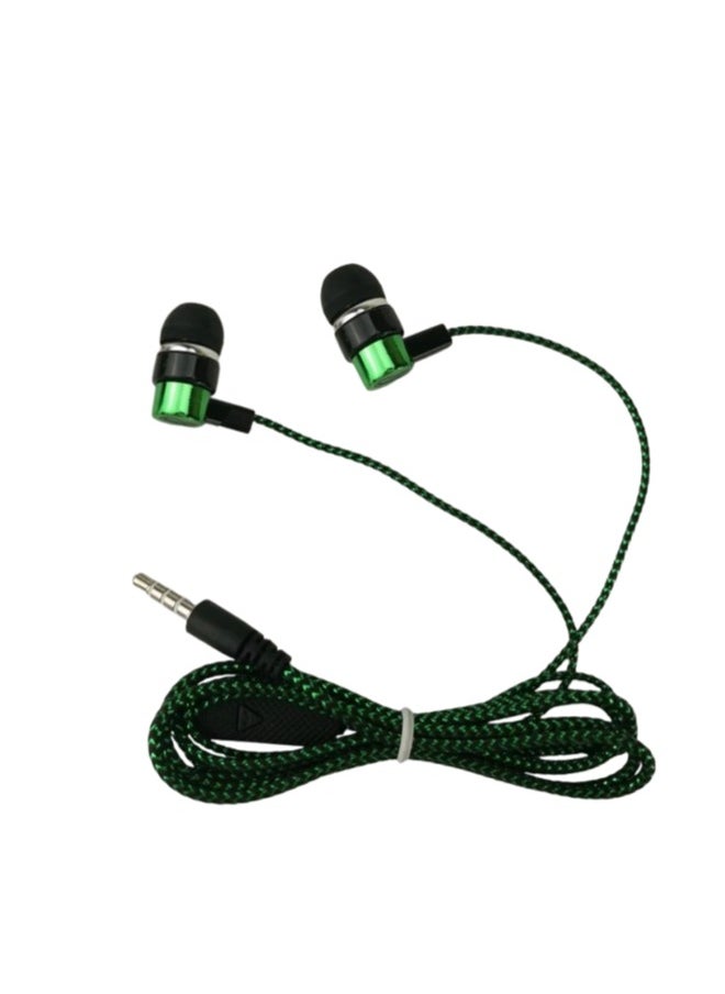 Generic In-Ear Noise Isolating Stereo Headset Green  - Image 1