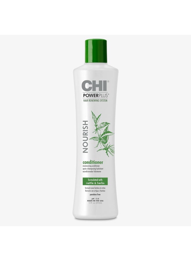 CHI PowerPlus Nourishing Conditioner, Hair Renewal System For A Healthy Scalp, Relieves Tightness & Dryness, Strengthens & Protects Against UV, 355 ML - Image 1