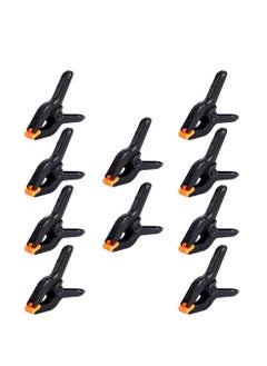 Y&D Spring Clamps, 3.5inch Plastic Clips, Small Backdrop Professional Clamps Heavy Duty, Clips for Crafts, Stand, Home Improvement, Photography Studios 10Pack Black  - Image 1