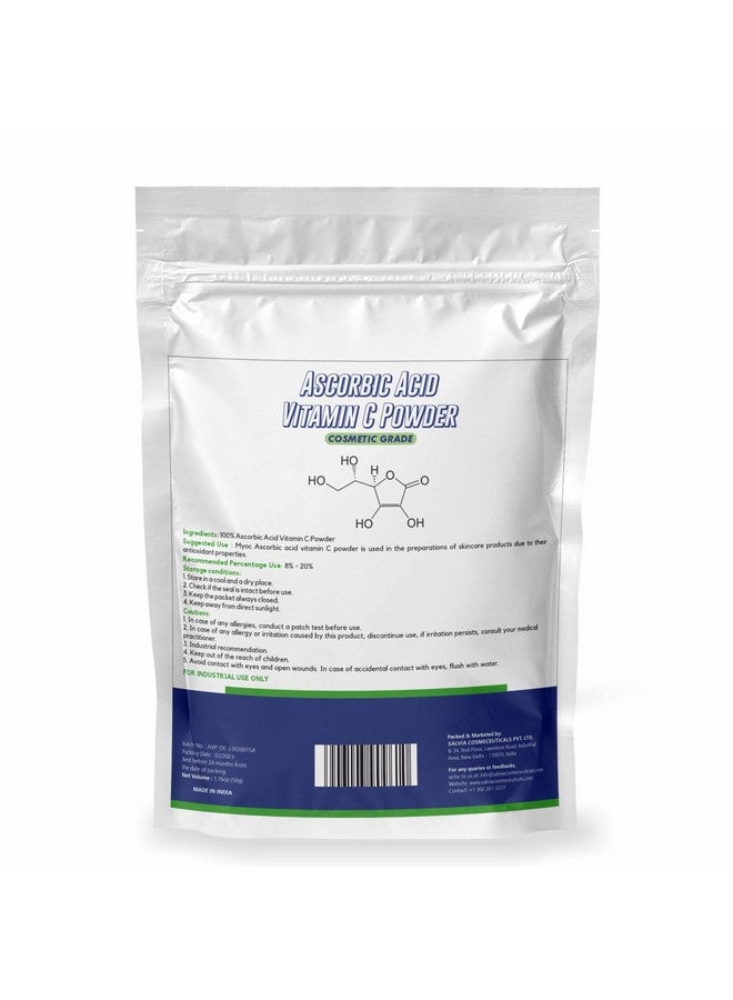 ميوك مسحوق حمض الأسكوربيك وفيتامين سي من MYOC، ٥٠ جم، حمض الأسكوربيك للسيروم، مسحوق حمض الأسكوربيك لمستحضرات التجميل، حمض الأسكوربيك للبشرة، حمض الأسكوربيك للتنظيف، مسحوق حمض الأسكوربيك لإزالة بقع المسابح - Image 2