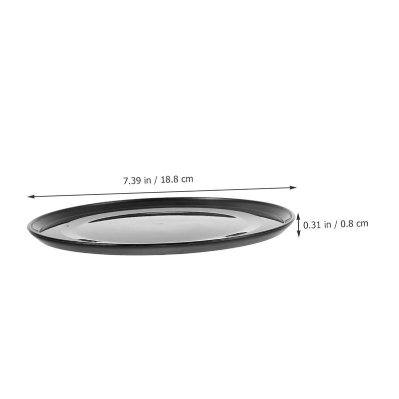 Large Round Plastic Plant Saucers 4 Pack Black Drainage Trays For Outdoor And Indoor Plants - Image 3