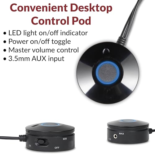 Cyber Acoustics CA-3090 2.1 Speaker System with Subwoofer with 18W of Power – Easy Setup and Convenient Controls, Great for Music, Movies, and Gaming - Image 3
