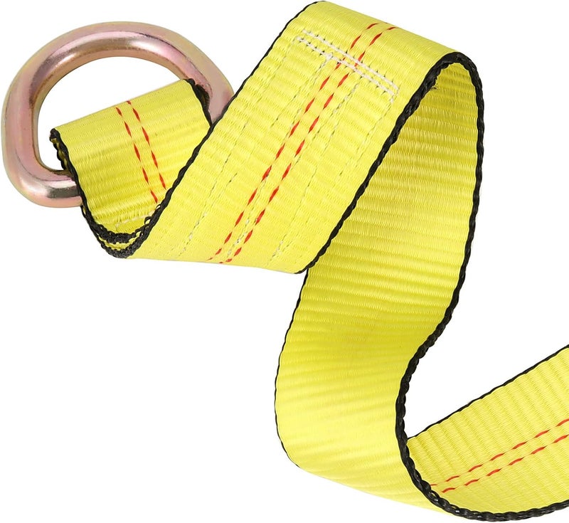 JOIKIT 6 Pack 2 Inch x 8.2 Ft Lasso Tow Strap with D Ring for Auto Tie Down - Image 5